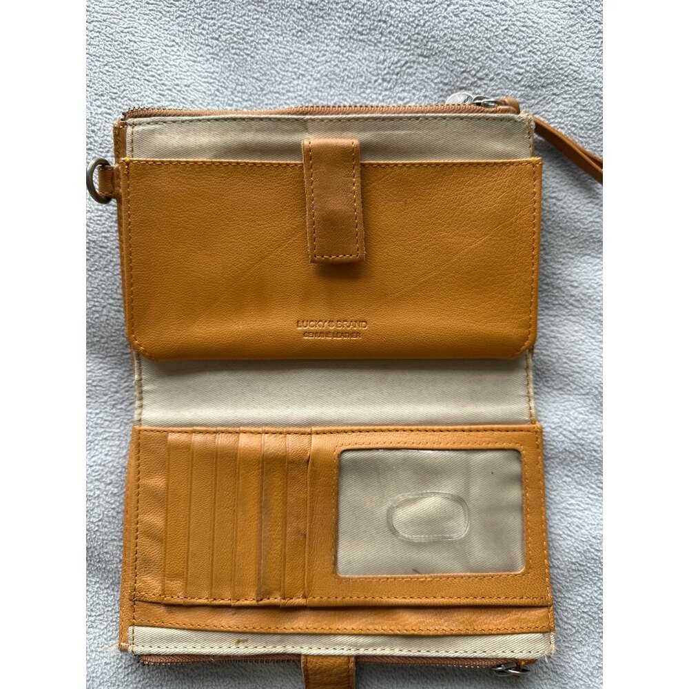 Lucky Brand Vintage Wallet Leather Brown Supple Natural - Picture 6 of 6